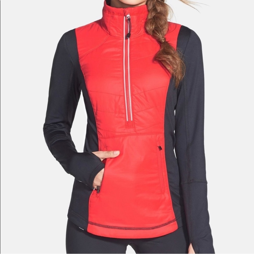 Zella | Red ‘Motion’ Colorblock Half Zip Activewear Jacket *NWT* Size: S